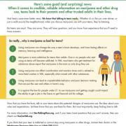 fact sheet about teens and marijuana